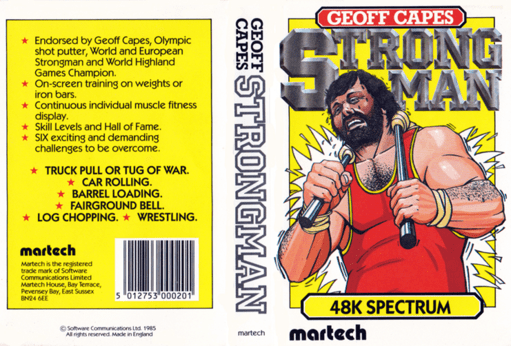 Geoff Capes Strong Man box art for ZX Spectrum